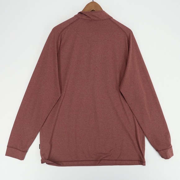 Swannies 1/4 Zip Pullover Mens XL Maroon Heather Golf Casual Performance - Picture 2 of 8